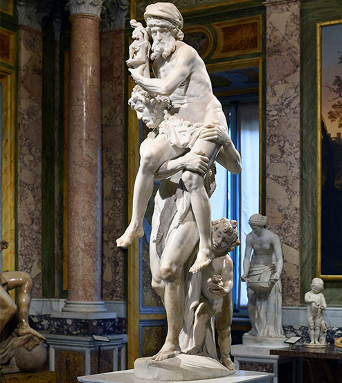 Aeneas, Anchises, and Ascanius sculpture