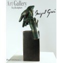 Sculpture Father's Hand in green rusty bronze Sculpture Father's Hand in green rusty bronze