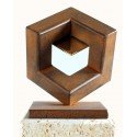 Sculpture Magic Spaces II in rusty bronze Sculpture Magic Spaces II in rusty bronze