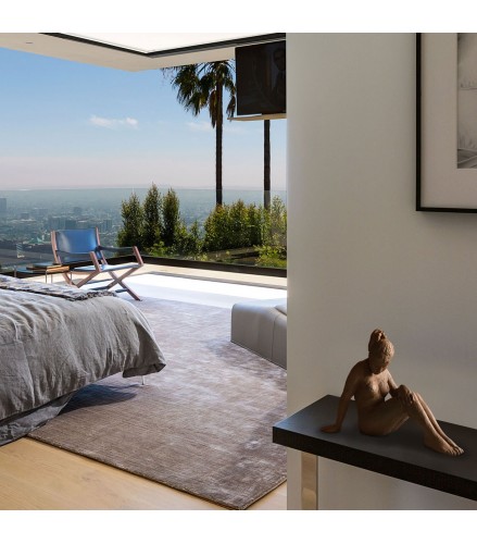 Sculpture act of naked woman in rusty bronze