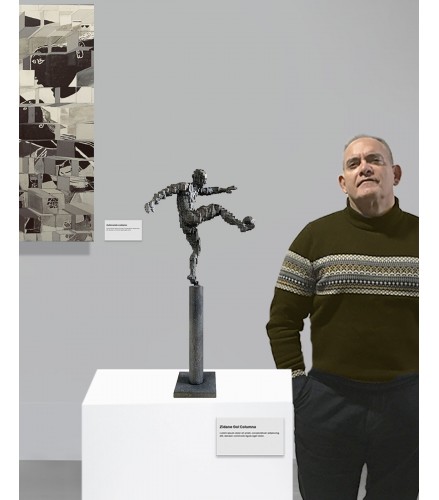 Zidane goal pillar inspiration Antony Gormley