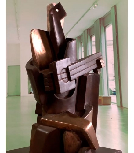 Big Guitarist Arlequin Casting Bronze