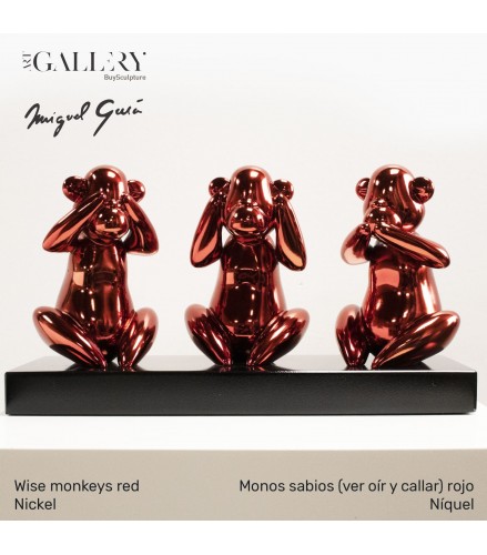 Wise monkeys red