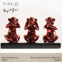 Wise monkeys red