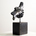 Sculpture Friendship in blue bronze Sculpture Friendship in blue bronze