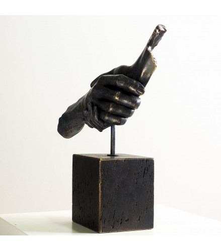 Sculpture Friendship in blue bronze