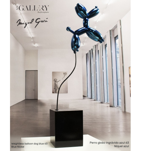 Weightless balloon dog blue 63