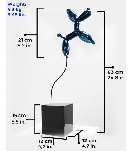 Weightless balloon dog blue 63