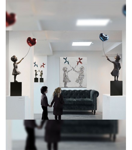 Girl with red balloon 74