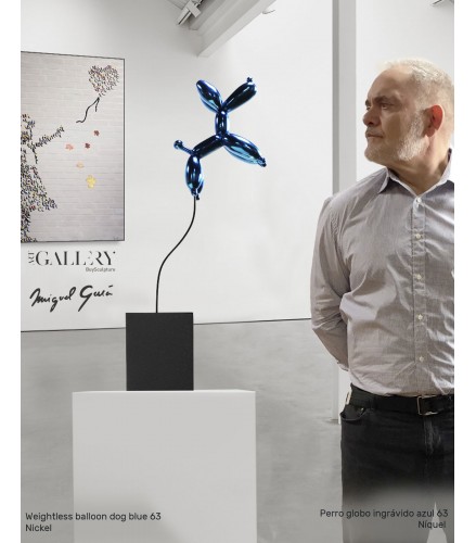 Weightless balloon dog blue 63