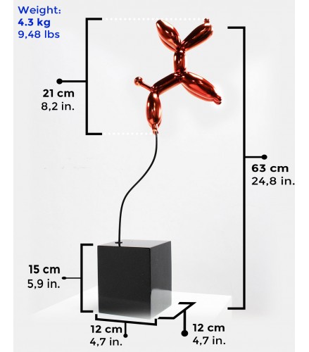 Weightless balloon dog red 63
