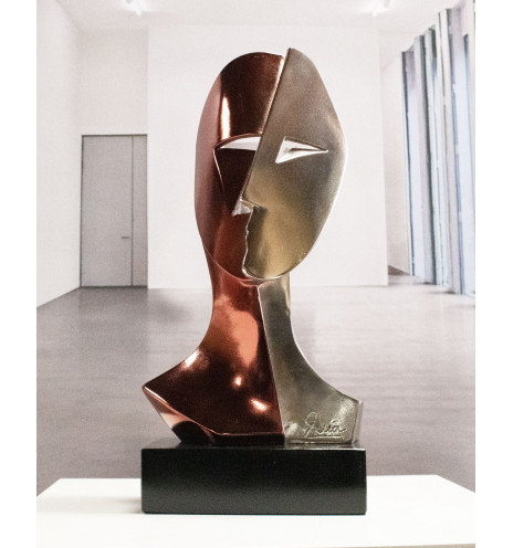 Red Cubist Face