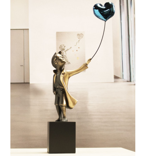 A boy with balloon