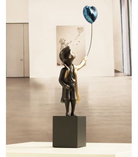 A boy with balloon