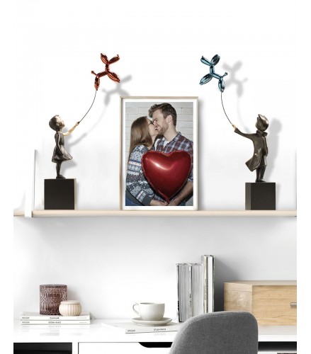 Girl with balloon dog