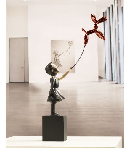 Girl with balloon dog