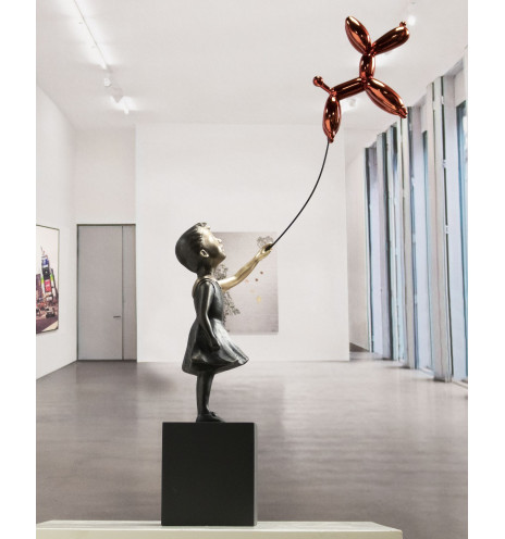 Girl with balloon dog Big