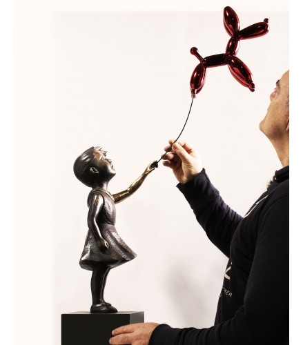 Girl with balloon dog 74