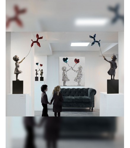 Girl with balloon dog 74