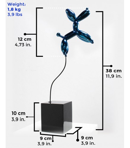 Weightless balloon dog blue 38
