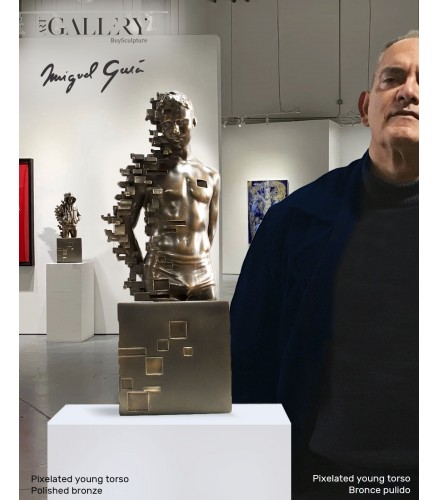 Pixelated young torso