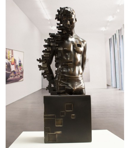 Pixelated young torso