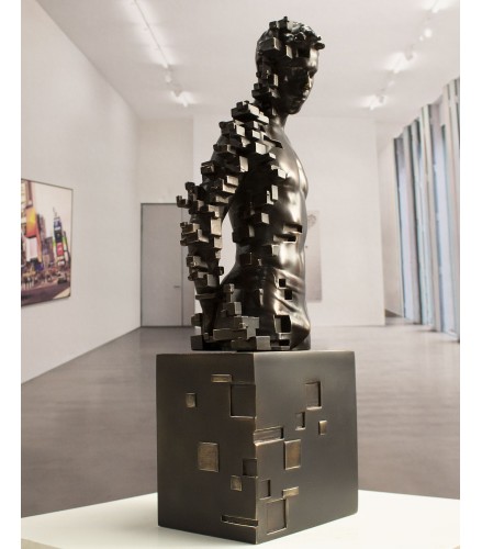 Pixelated young torso