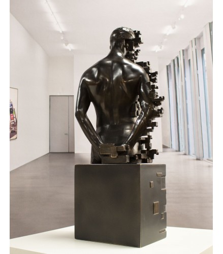 Pixelated young torso