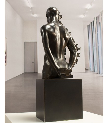 Pixelated young torso