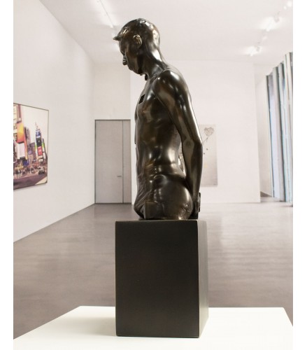 Pixelated young torso