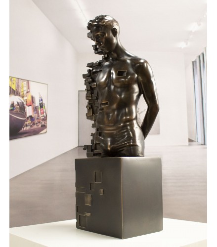 Pixelated young torso