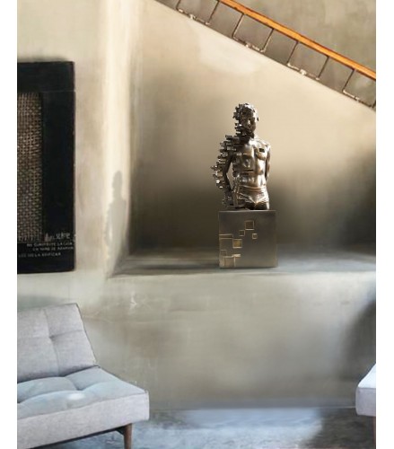 Pixelated young torso