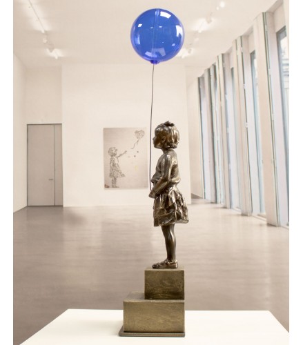 Girl with blue magic balloon 34