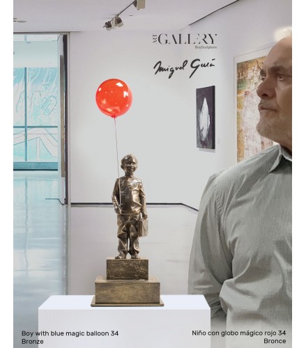 Boy with red magic balloon 34