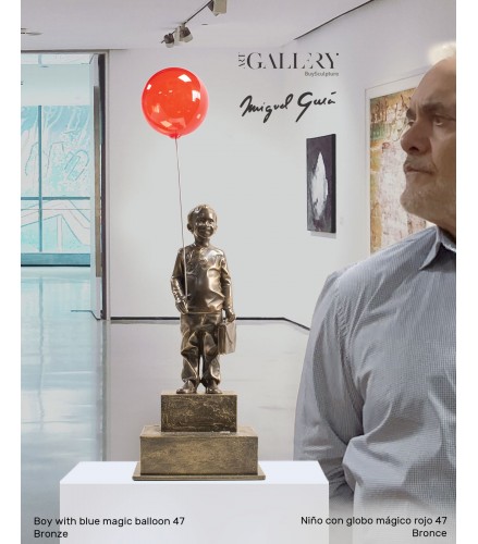 Boy with red magic balloon 47