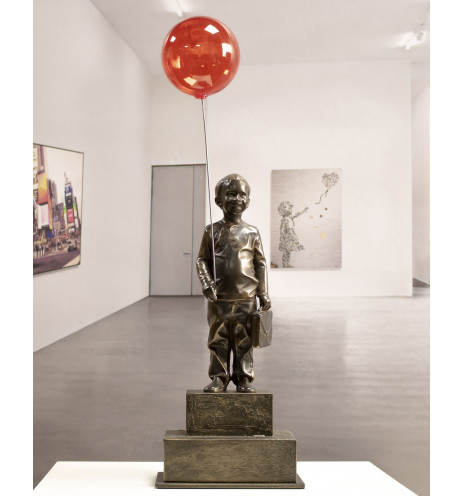 Boy with red magic balloon 47