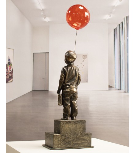 Boy with red magic balloon 47