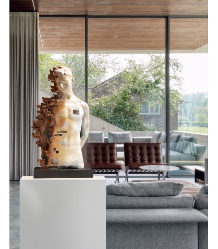 Pixelated young torso White