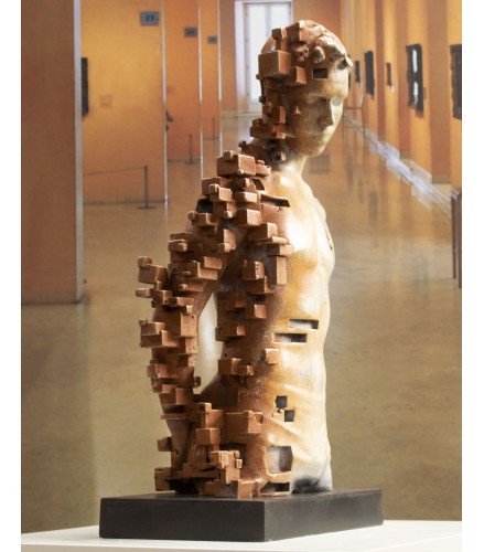 10 Beautiful Pixelated Sculptures Made With Wood, Created By Han