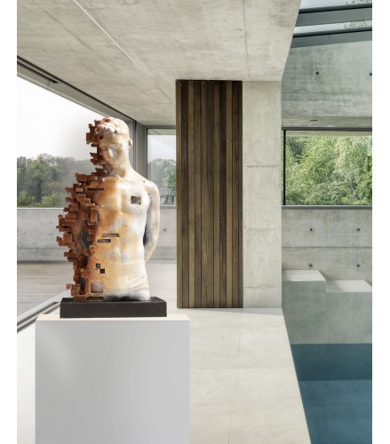 Pixelated young torso White