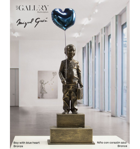 Boy with blue heart