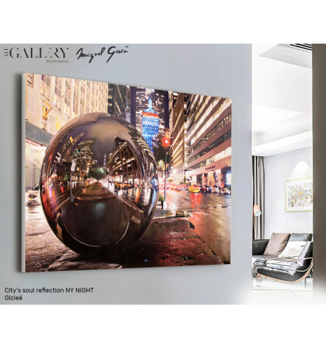 Gicleé City's soul reflection NY NIGHT 2