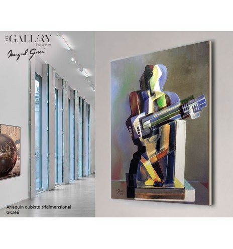 Gicleé Tridimensional Cubism Harlequin