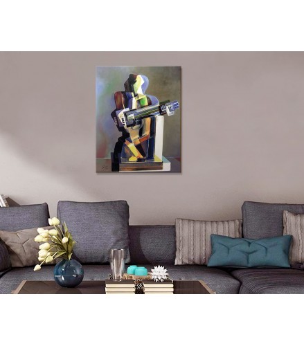 Gicleé Tridimensional Cubism Harlequin