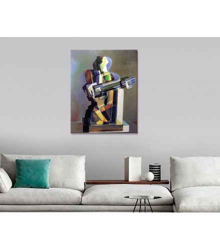 Gicleé Tridimensional Cubism Harlequin