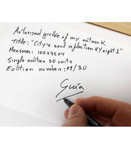 Gicleé City's soul reflection NY NIGHT 1