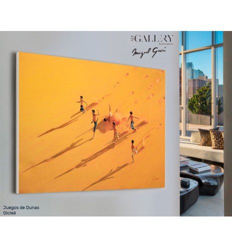 Gicleé Playing in the dunes