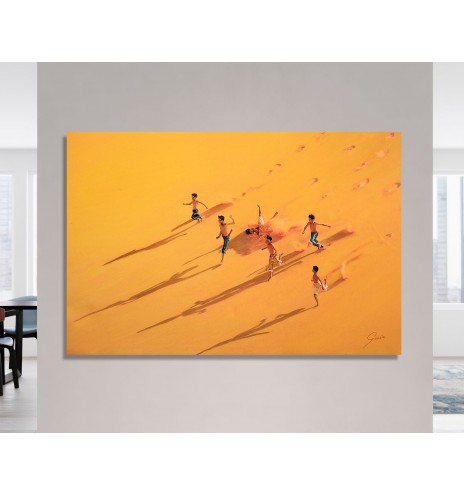 Gicleé Playing in the dunes 2