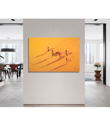 Gicleé Playing in the dunes