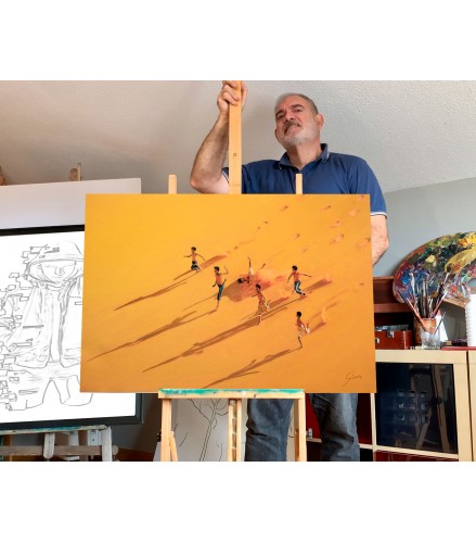 Gicleé Playing in the dunes